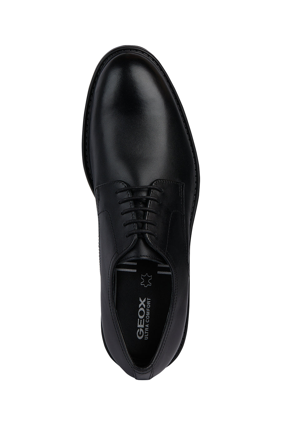 Geox Men's Black Walk Pleasure Lace-up Leather Classic Shoes