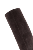 Women's Mink Thick Soled Zippered Suede Leather Casual Boots | Derimod