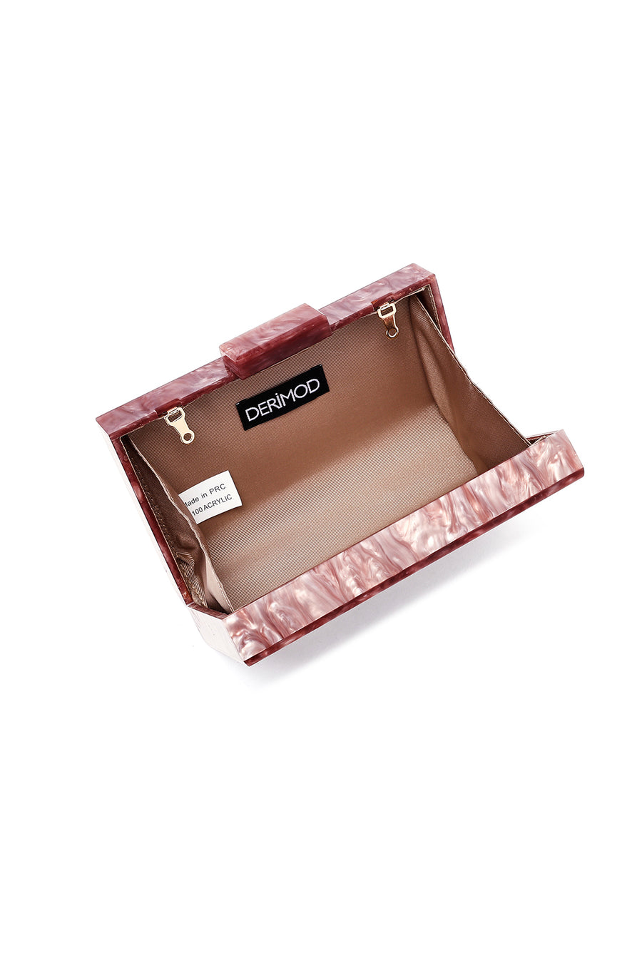 Women's Pink Long Chain Strap Mini Evening Box Bag