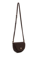 Woman Brown Long-Strap Printed Mini Crossbody Bag | Derimod