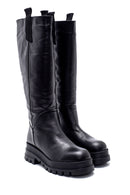 Women's Leather Zippered Boots | Derimod