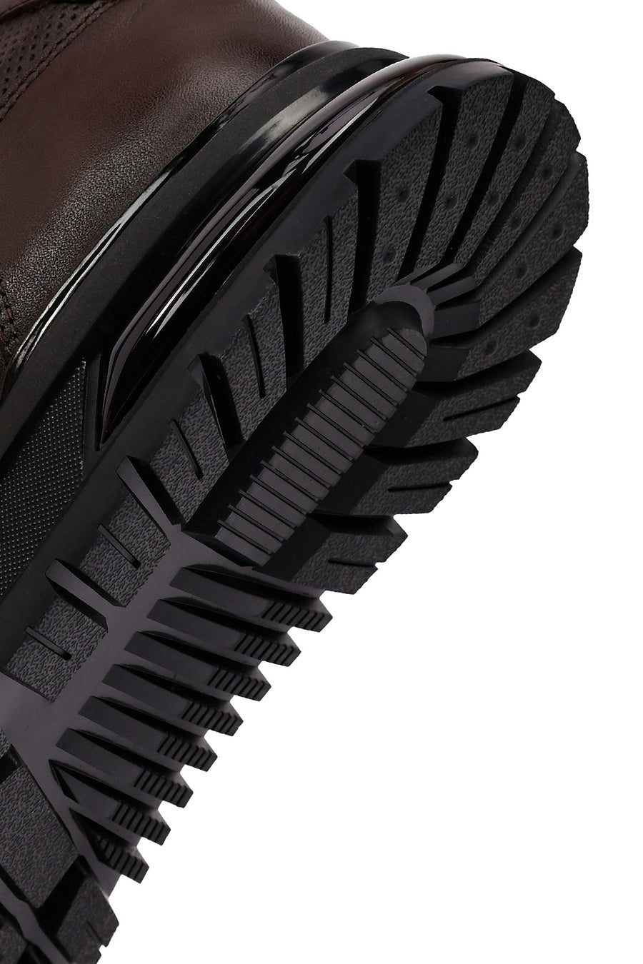 Men's Brown Lace-Up Leather Casual Sneaker