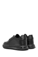 Men's Black Lace-Up Leather Casual Sneaker | Derimod