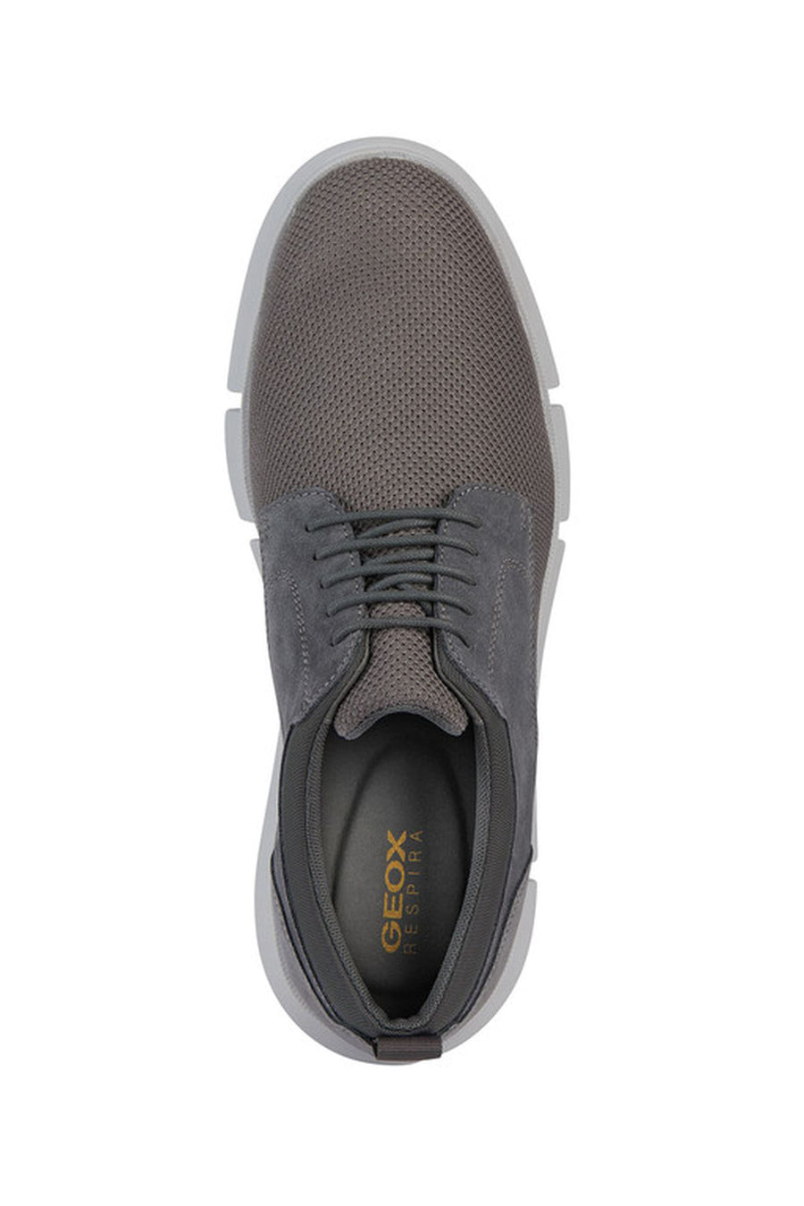 Geox Men's Gray Spherica Leather Casual Shoes