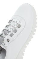 Kadın Beyaz Bağcıklı Deri Sneaker | Derimod
