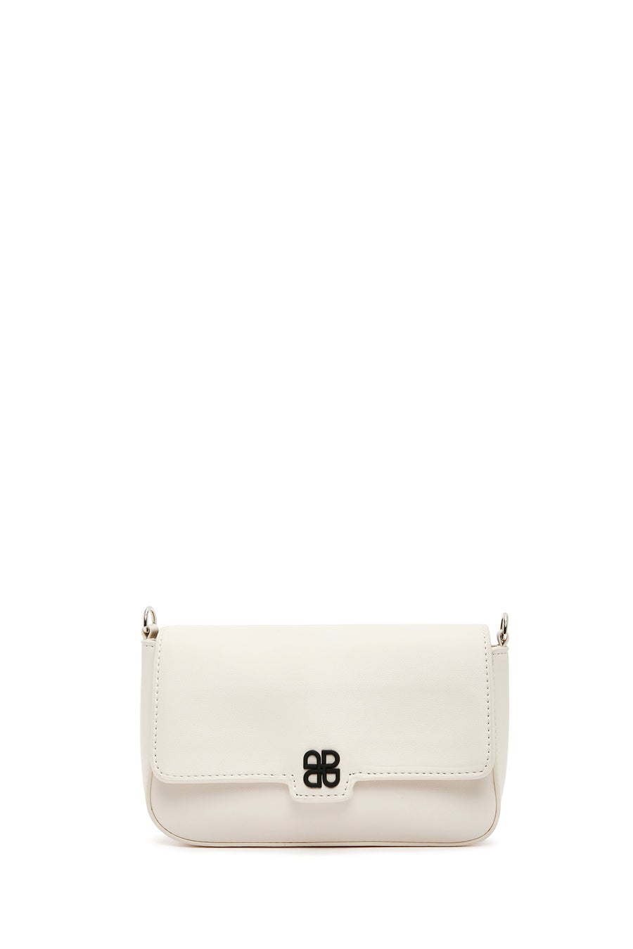 Women's White Long Chain Strap Mini Handbag