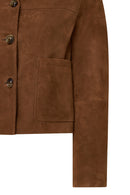 Jill Women's Brown Short Leather Jacket | Derimod