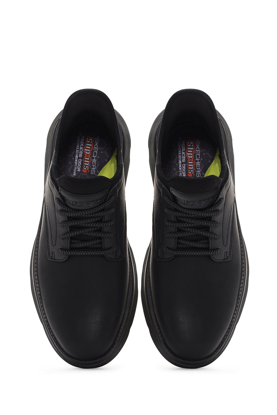 Skechers Erkek Siyah Gervin Deri Sneaker