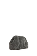 Women's Black Long Chain Strap Stone Cross Bag | Derimod