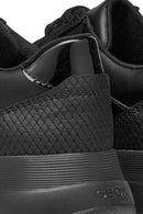
Geox Women's Black Lace-Up Thick Sole Leather Sneaker
 | Derimod