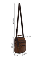 Male Taba Long Strap Leather Handbag | Derimod