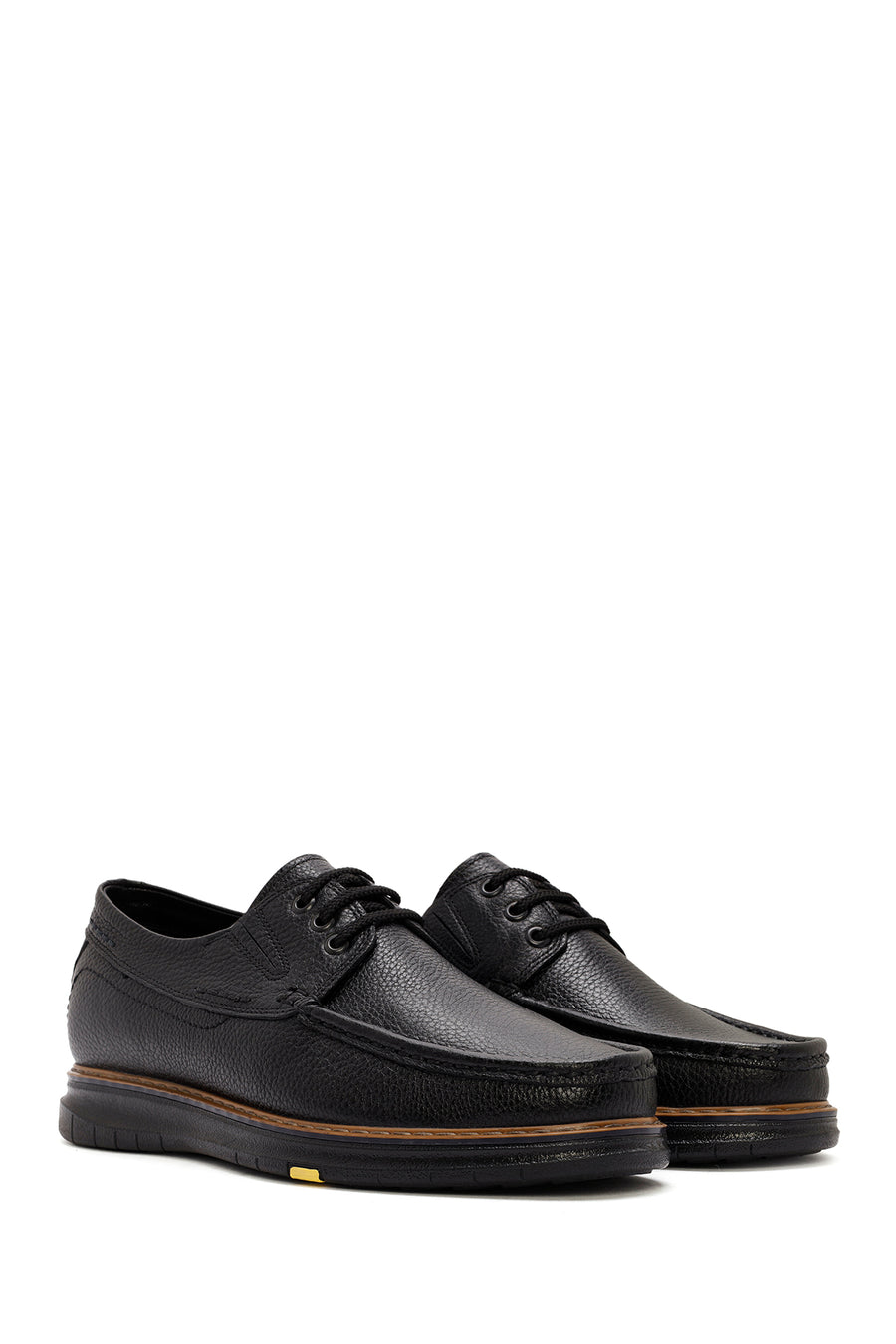 Men's Black Lace-up Leather Casual Shoes