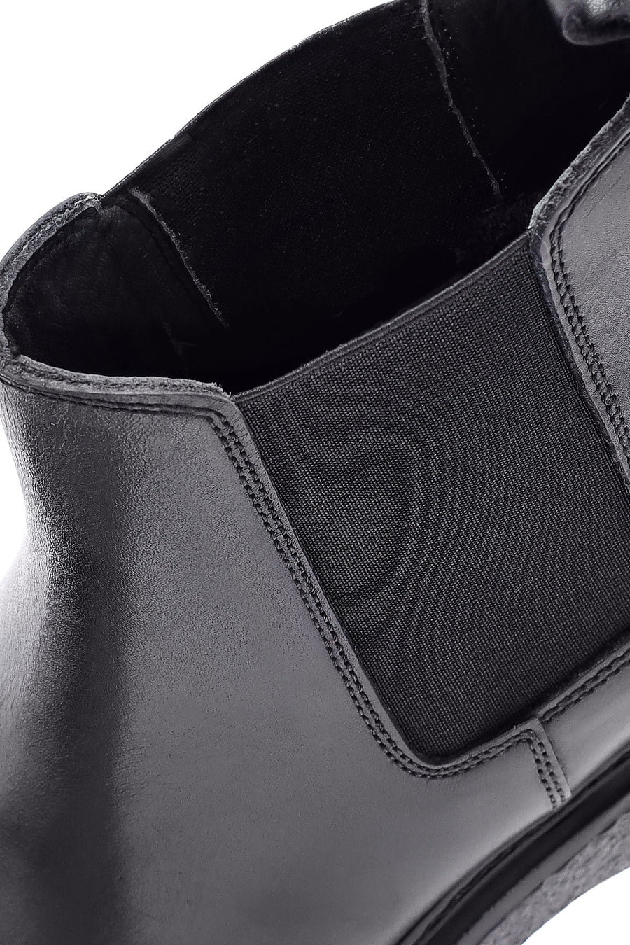 Male Black Leather Chelsea Boots