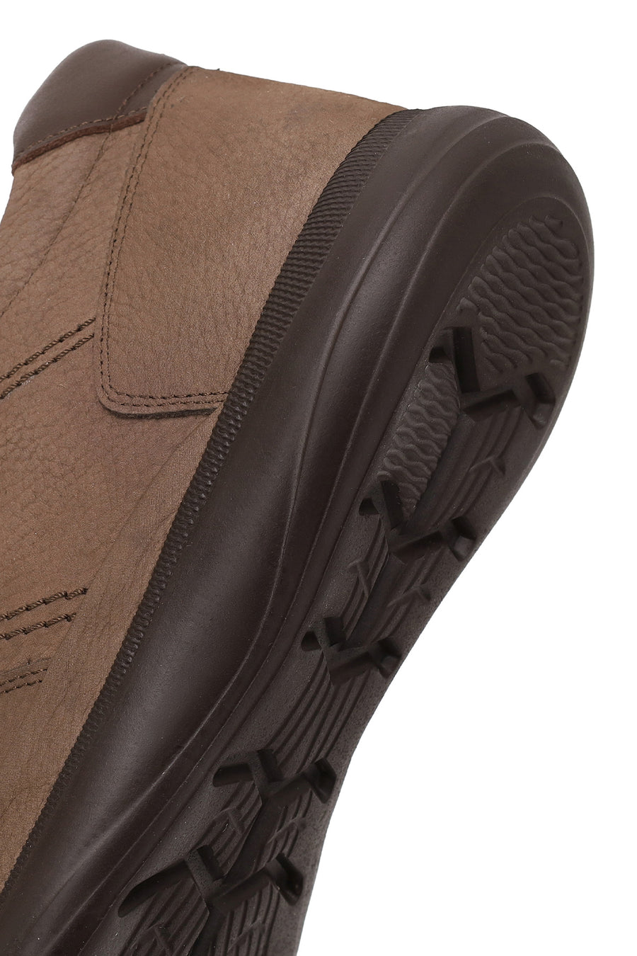Male Beige Lace-up Thick-soled Nubuck Leather Boots