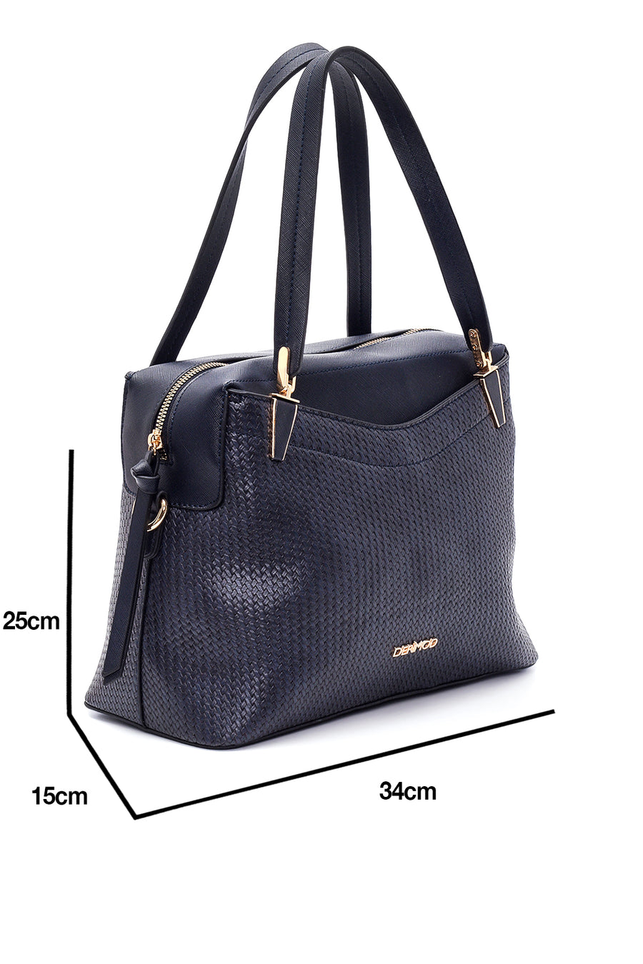 Women's Navy Blue Synthetic Leather Shoulder Bag