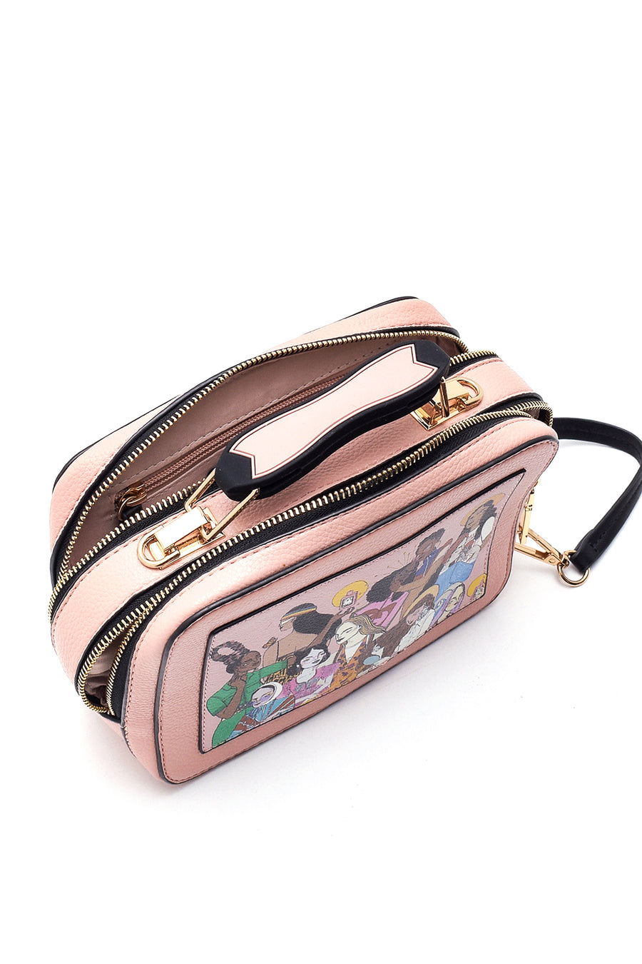 Women's Pink Synthetic Leather Shoulder Bag
