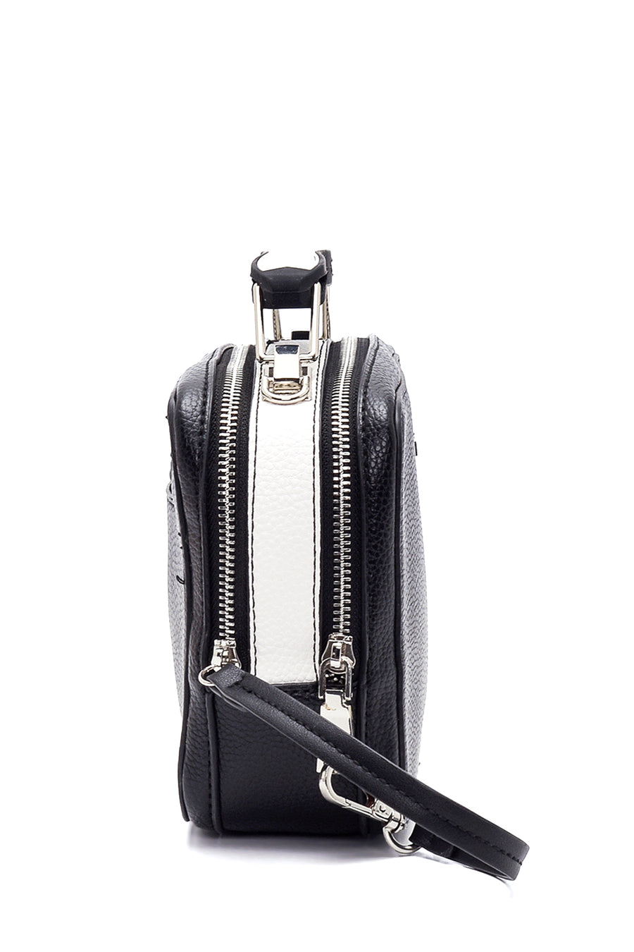 Women's Black Synthetic Leather Shoulder Bag