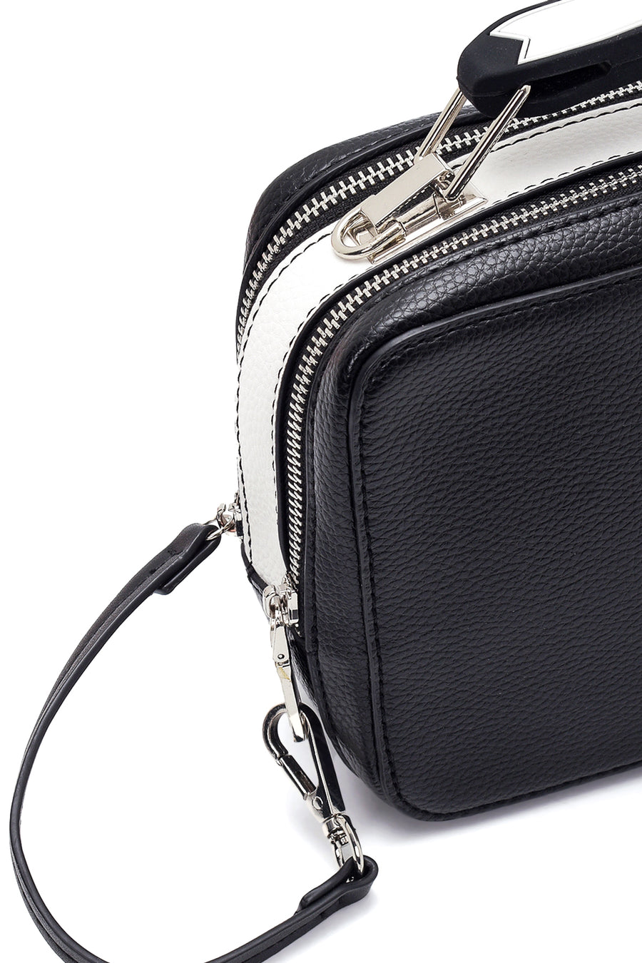 Women's Black Synthetic Leather Shoulder Bag