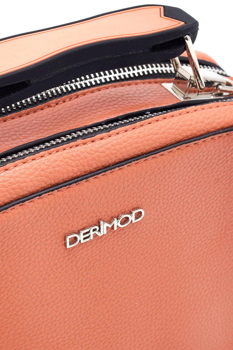 Women's Orange Synthetic Leather Shoulder Bag