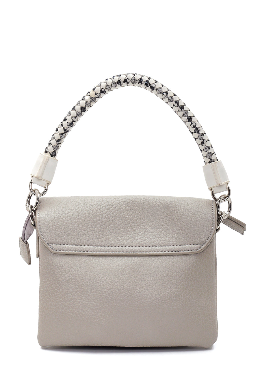 Women's Gray Synthetic Leather Shoulder Bag
