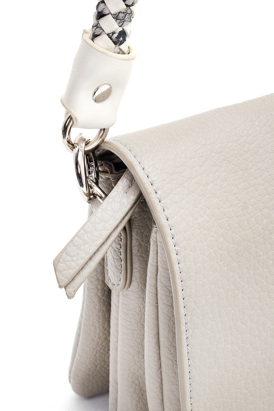 Women's Gray Synthetic Leather Shoulder Bag