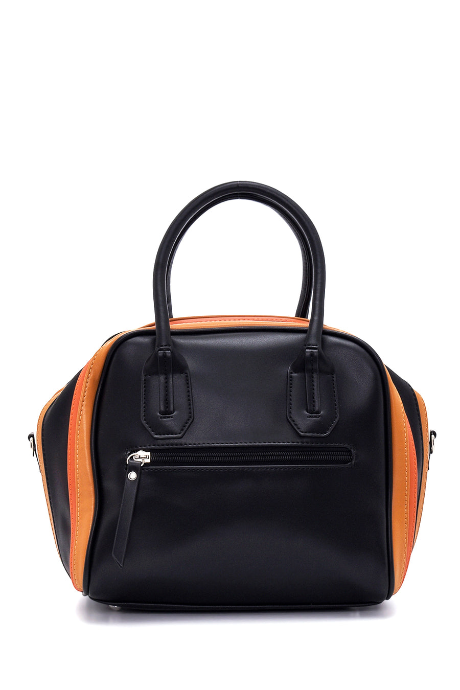 Women's Black Synthetic Leather Shoulder Bag