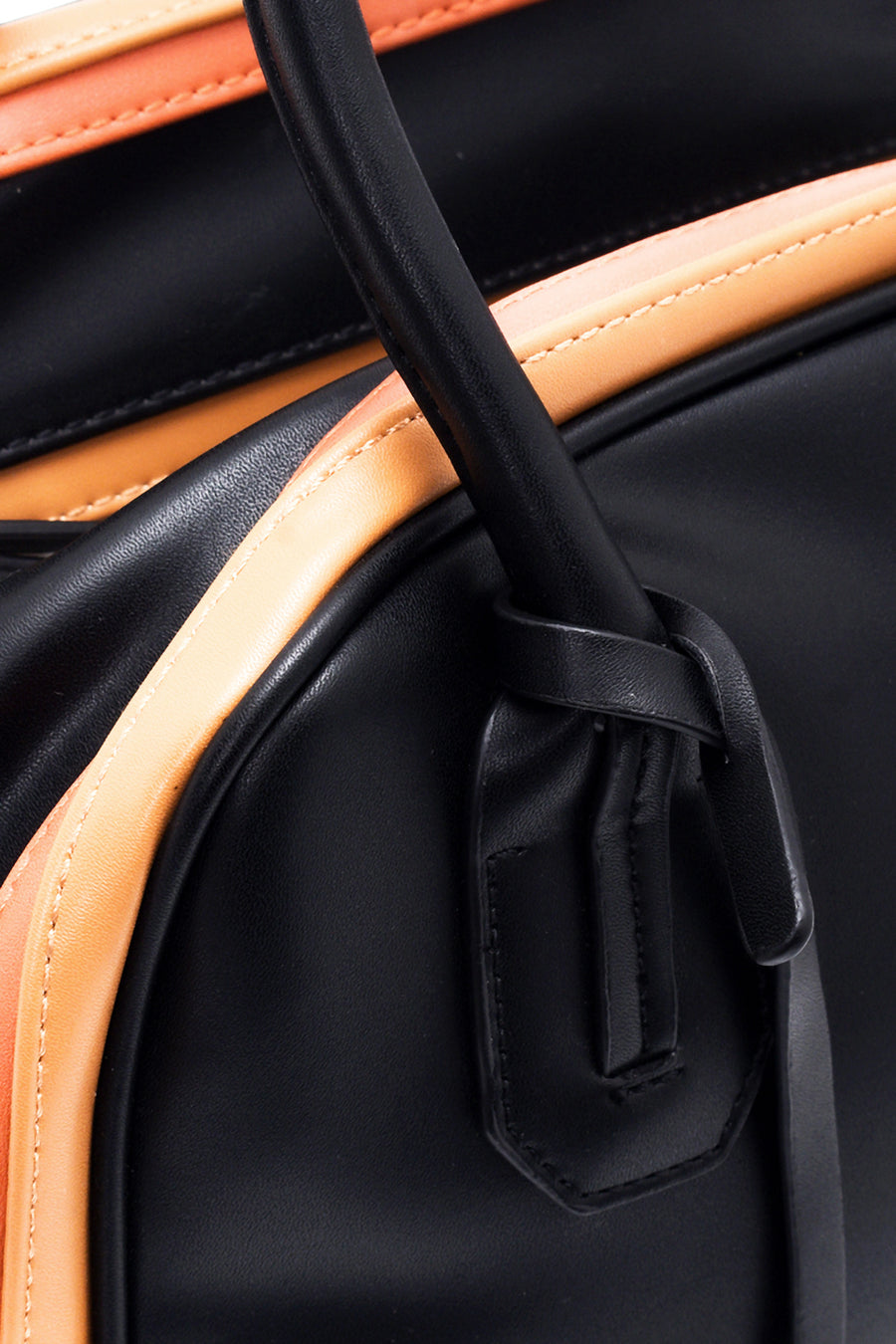 Women's Black Synthetic Leather Shoulder Bag