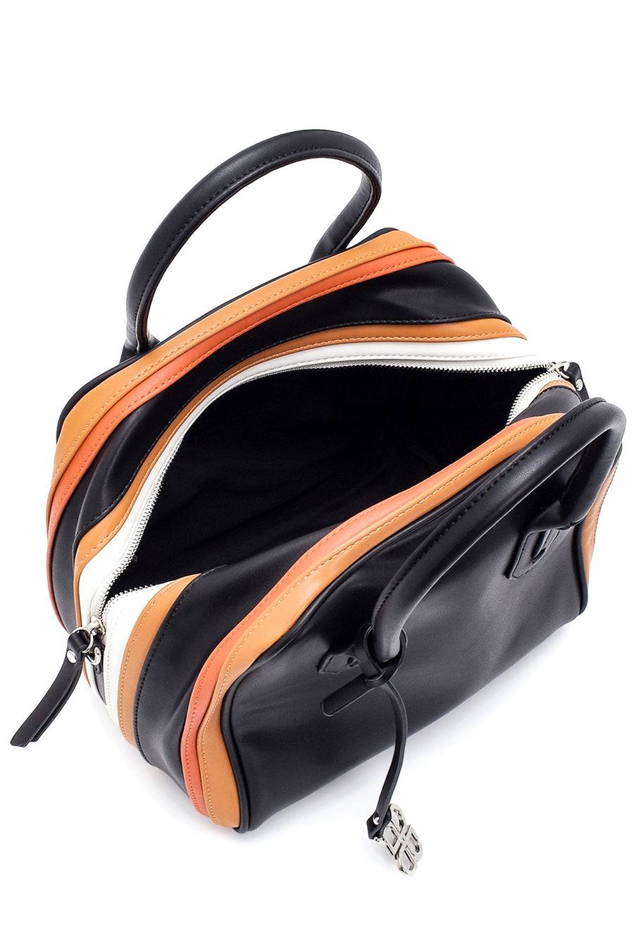 Women's Black Synthetic Leather Shoulder Bag