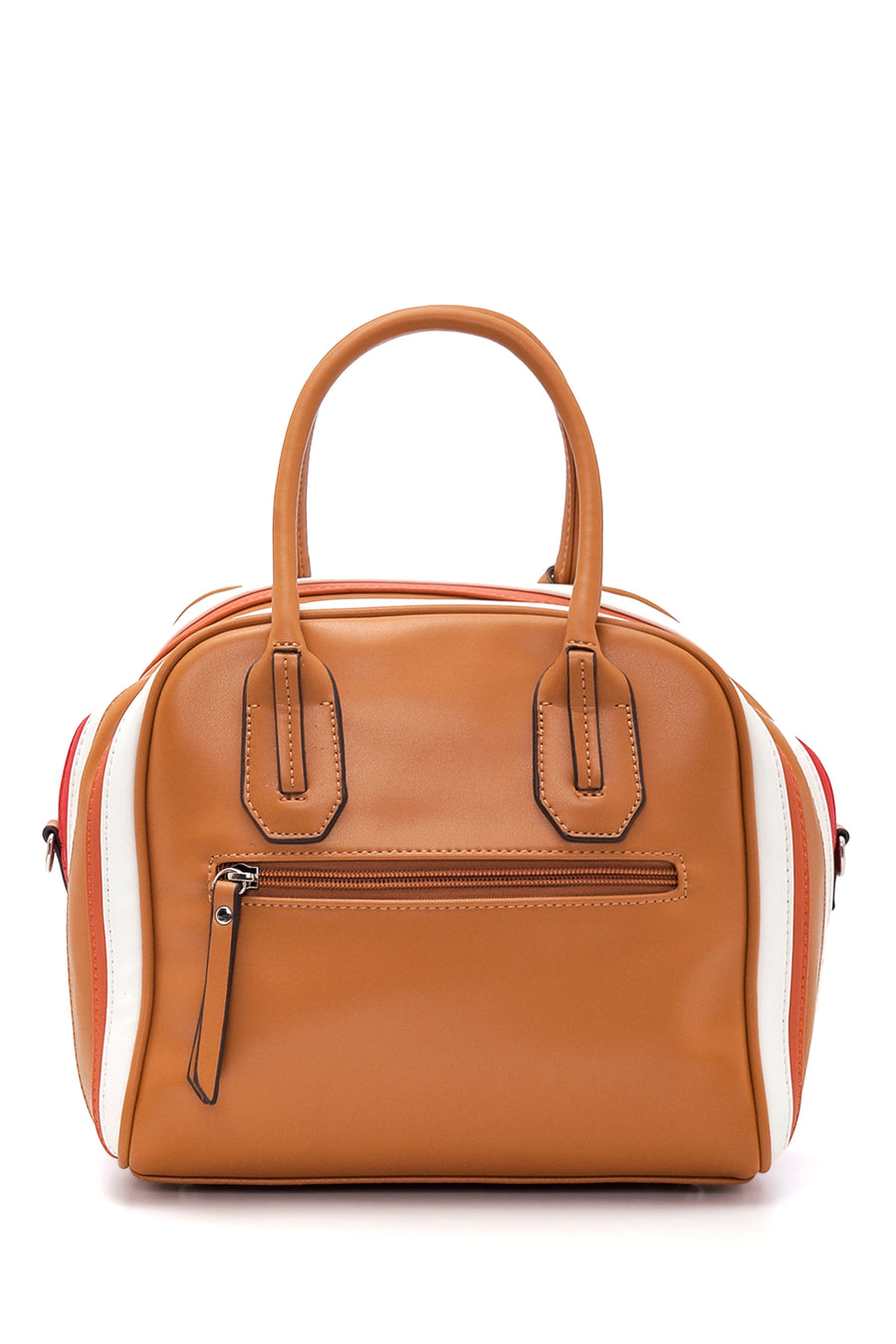 Women's Camel Synthetic Leather Shoulder Bag