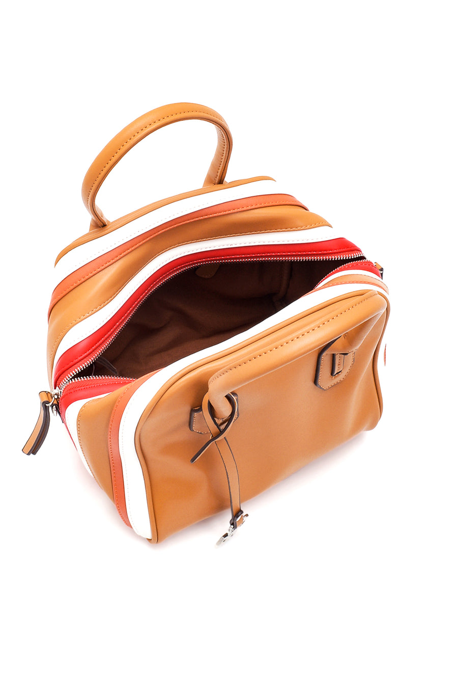 Women's Camel Synthetic Leather Shoulder Bag