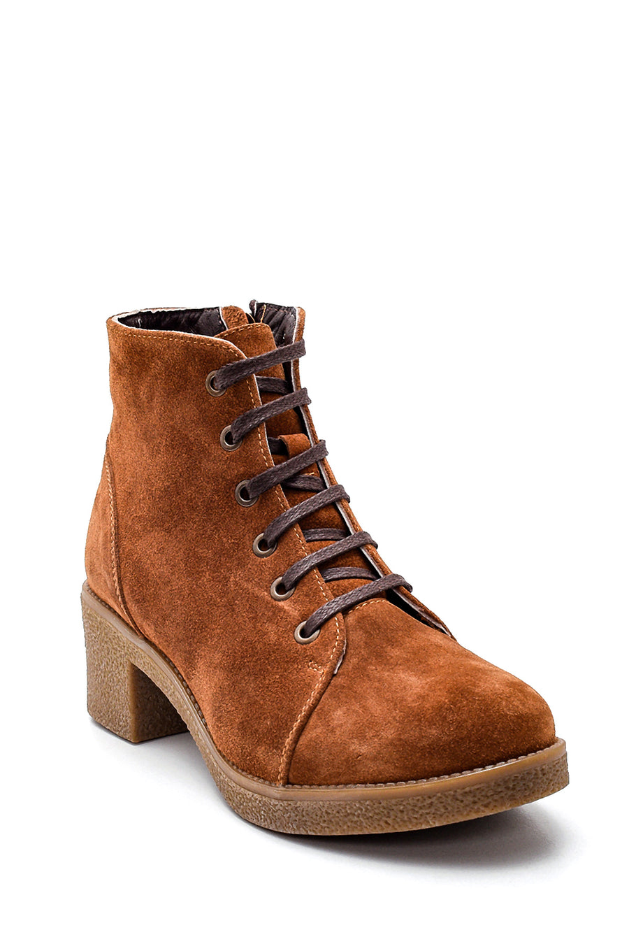 Women's Heeled Suede Leather Boots
