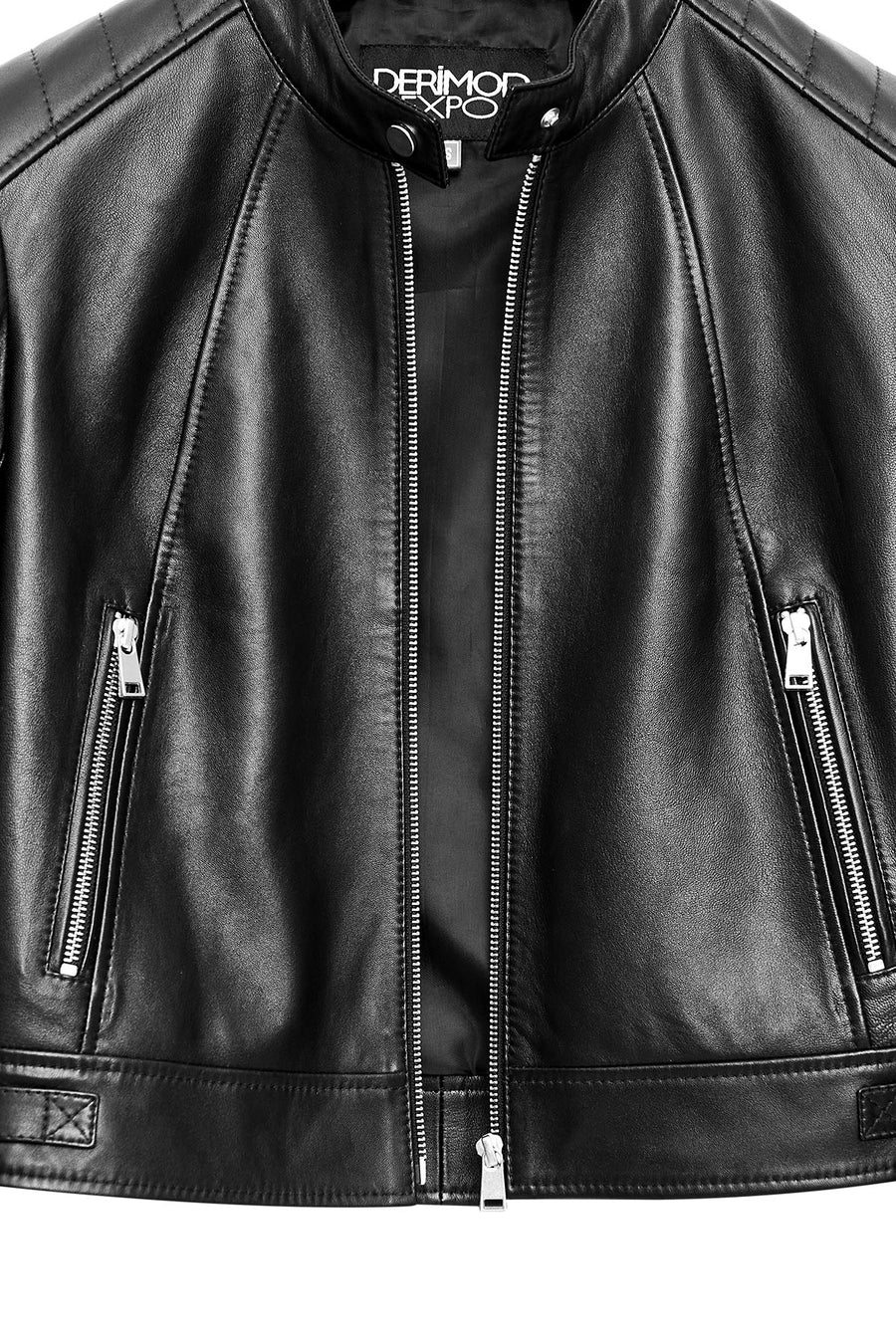 Missy Women's Black Short Leather Jacket
