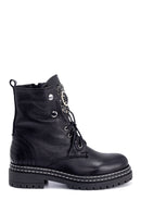 Women's Leather Stone Boots | Derimod
