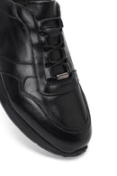 Men's Black Lace-Up Leather Sneaker | Derimod