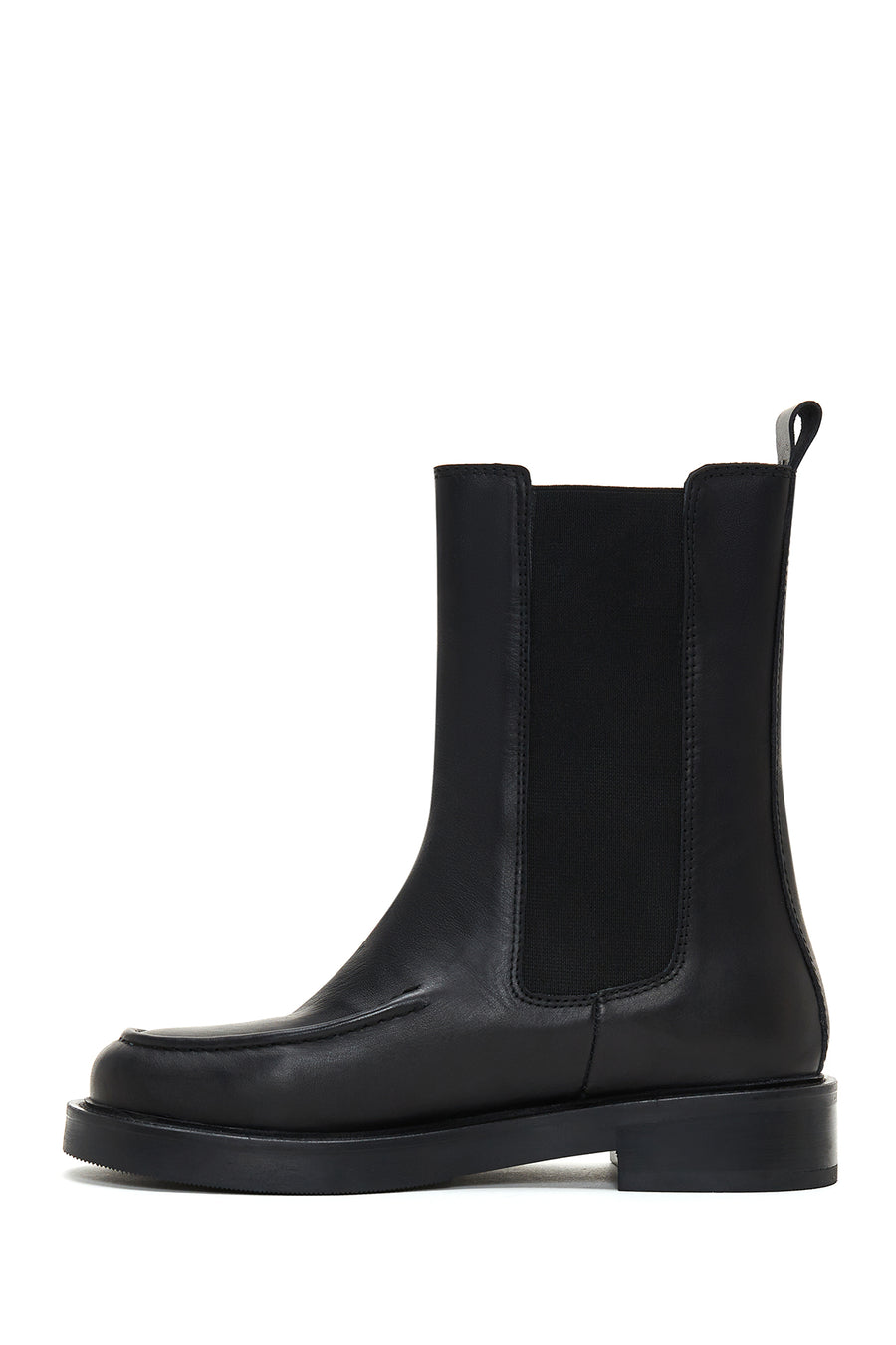 Women's Black Leather Chelsea Boots