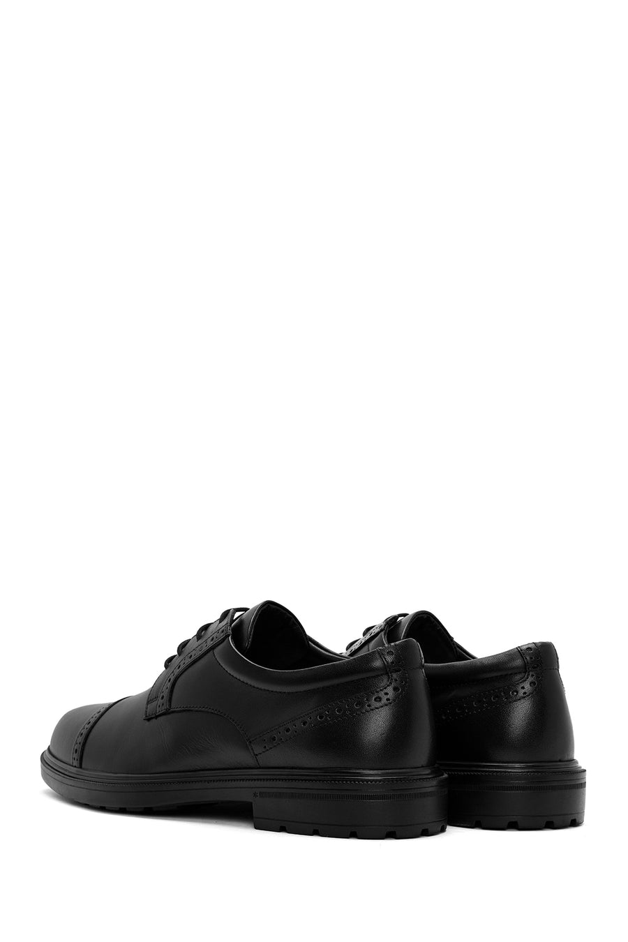 Men's Black Laced Leather Classic Shoes