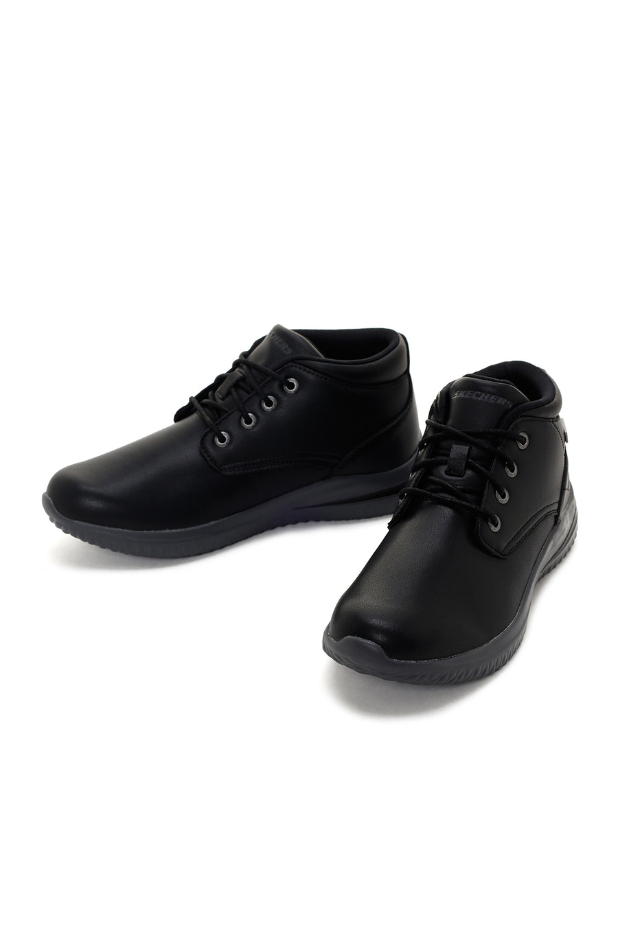 Skechers Men's Black Delson 3.0 Brandis Thick Soled Nubuck Leather Boots