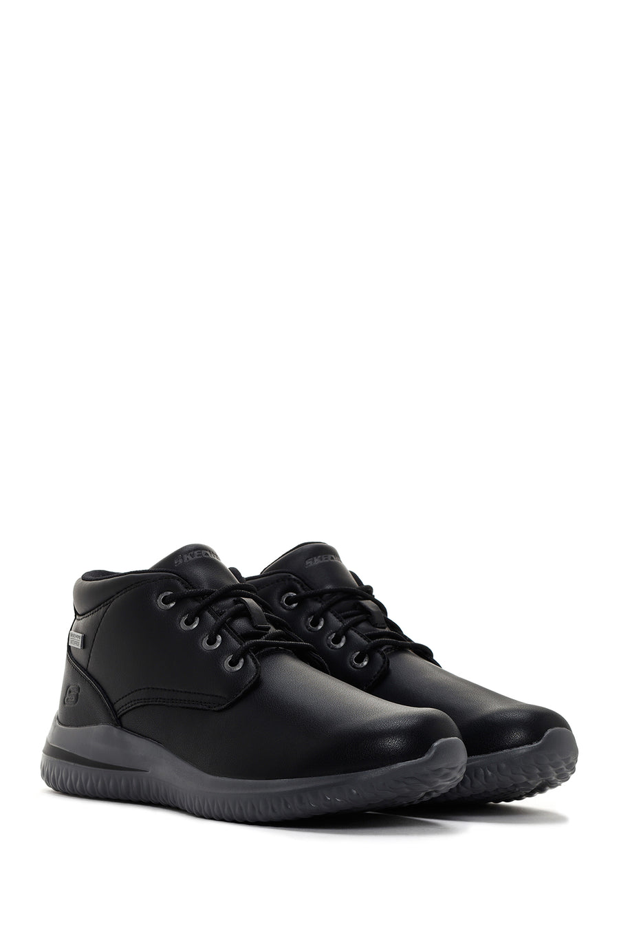 Skechers Men's Black Delson 3.0 Brandis Thick Soled Nubuck Leather Boots