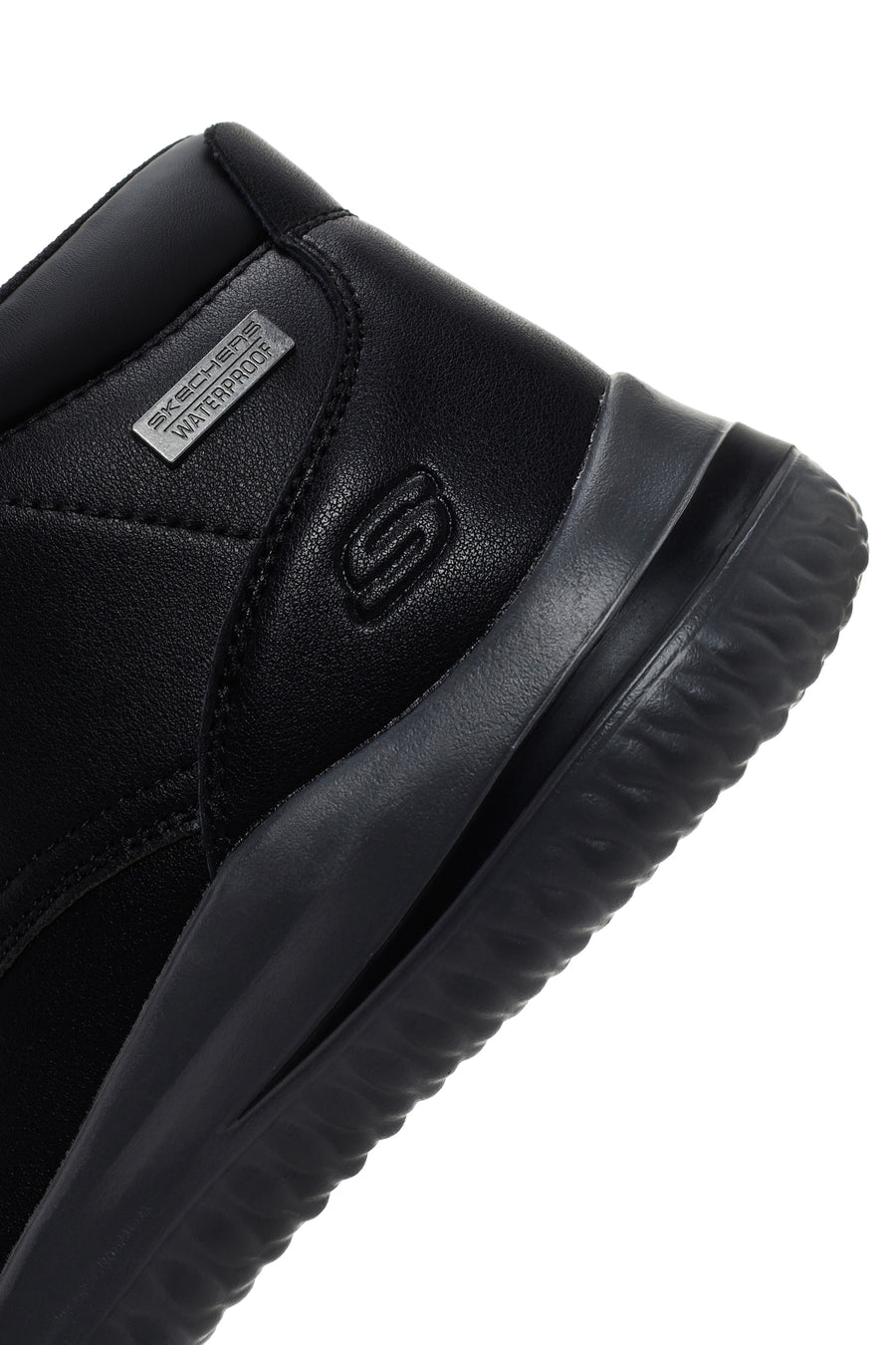 Skechers Men's Black Delson 3.0 Brandis Thick Soled Nubuck Leather Boots