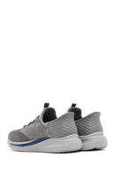 Skechers Men's Grey Slade Lace-Up Thick Sole Fabric Sneakers | Derimod