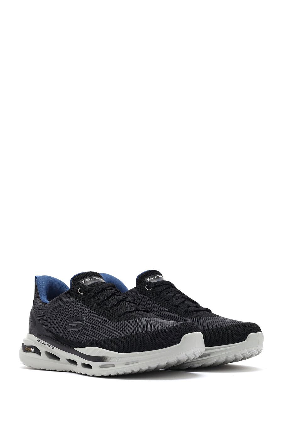 Skechers Men's Black Arch Fit Orvan - Kincade Lace-Up Thick Sole Sneaker