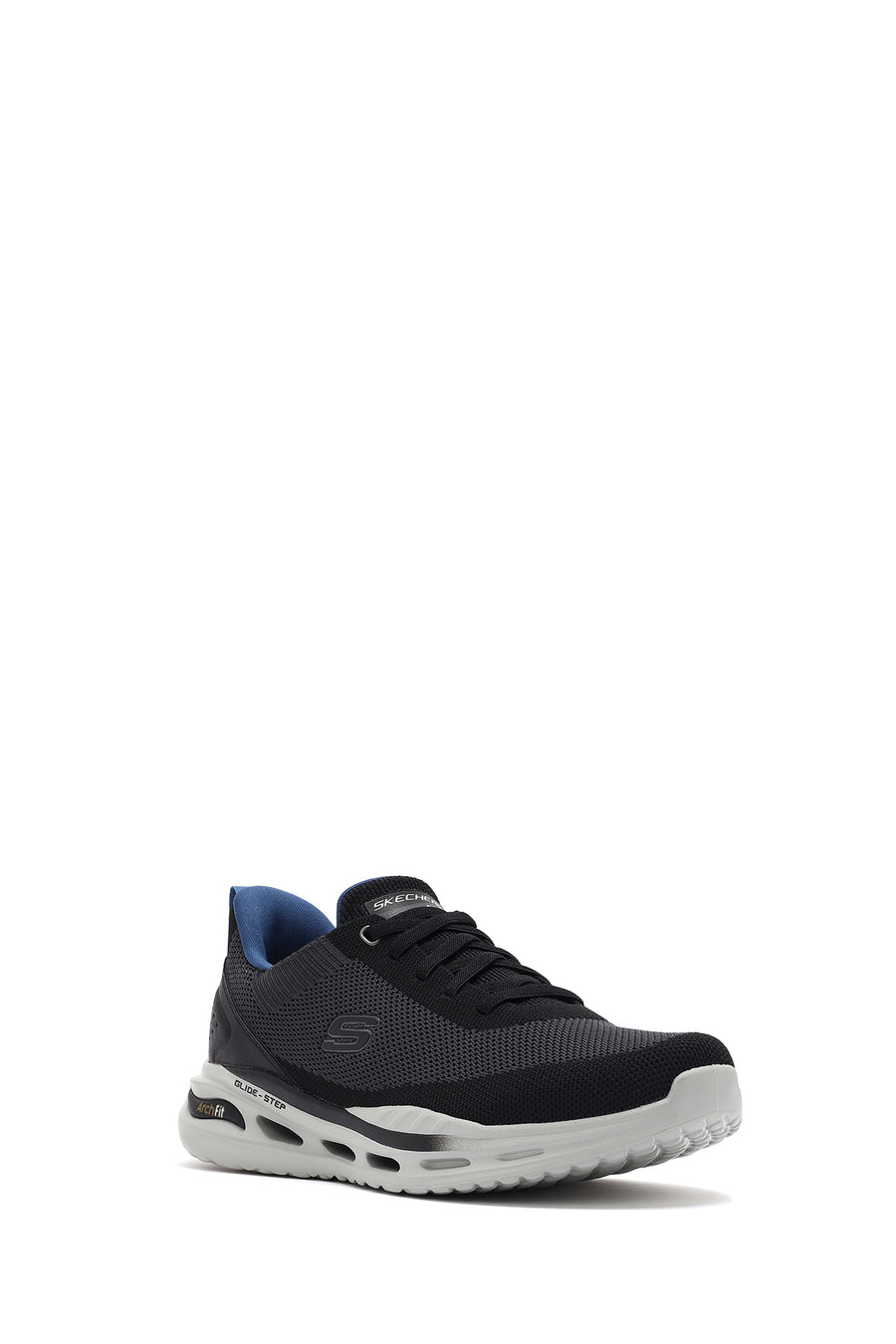 Skechers Men's Black Arch Fit Orvan - Kincade Lace-Up Thick Sole Sneaker