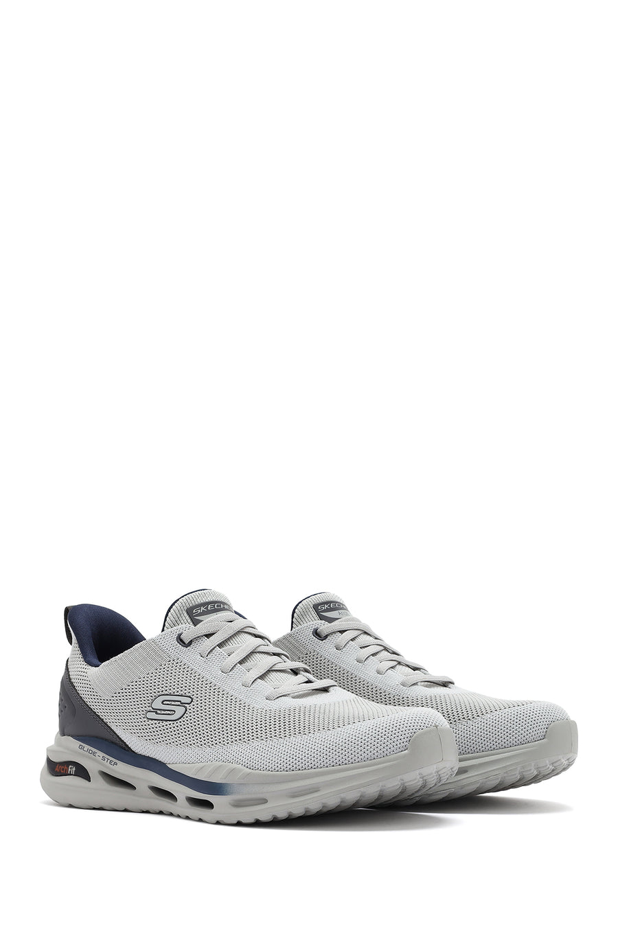 Skechers Men's Grey Arch Fit Orvan - Kincade Lace-Up Thick Sole Sneaker