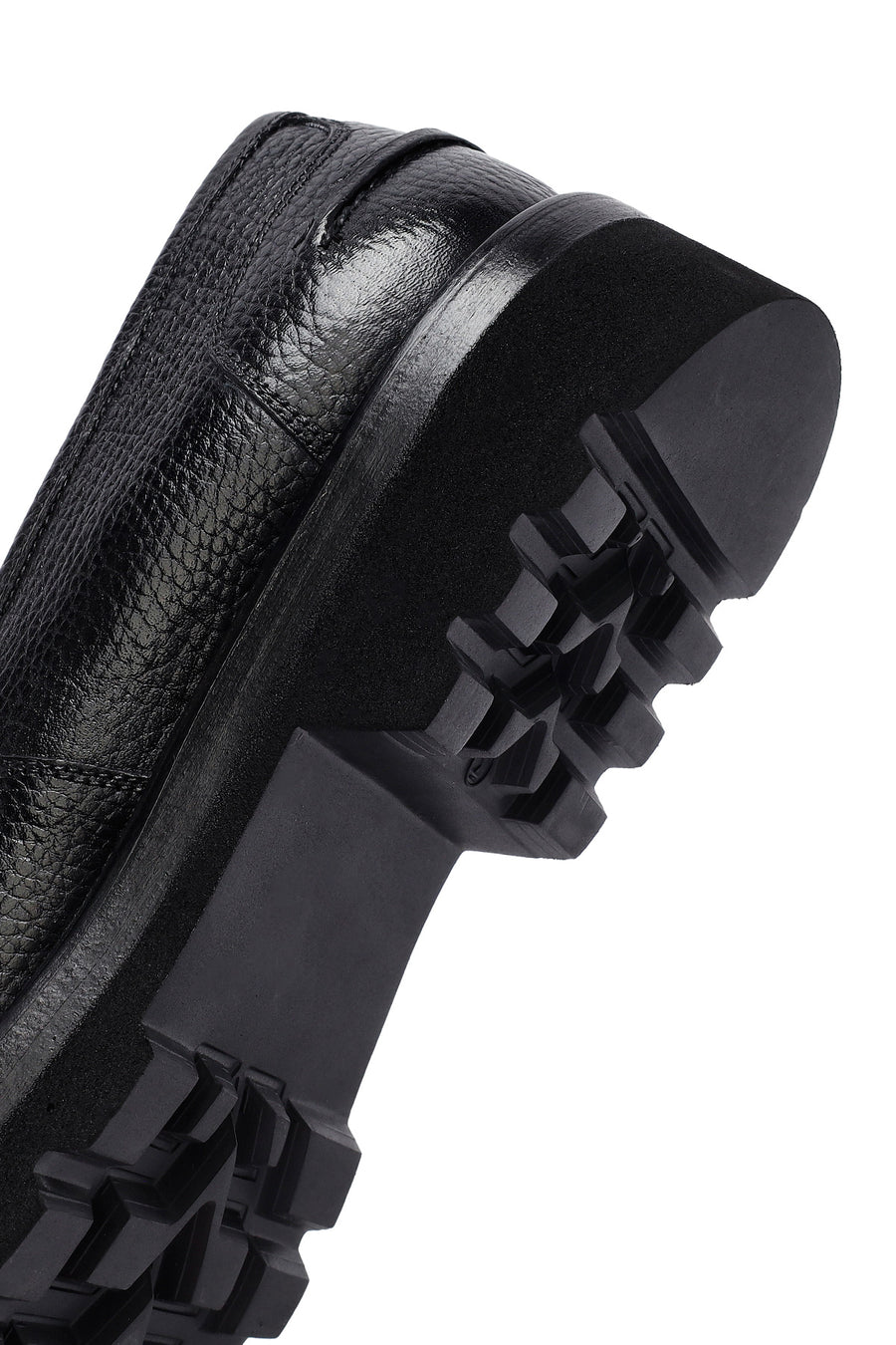 Male Black Leather Casual Loafers