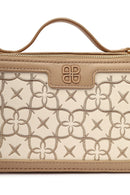 Women's Beige Long Strap Printed Shoulder Bag | Derimod
