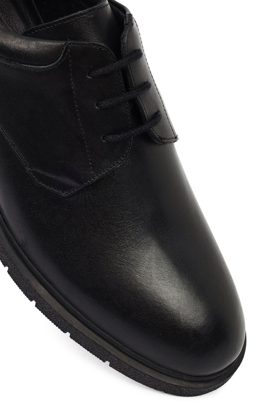 Men's Black Lace-up Leather Casual Shoes