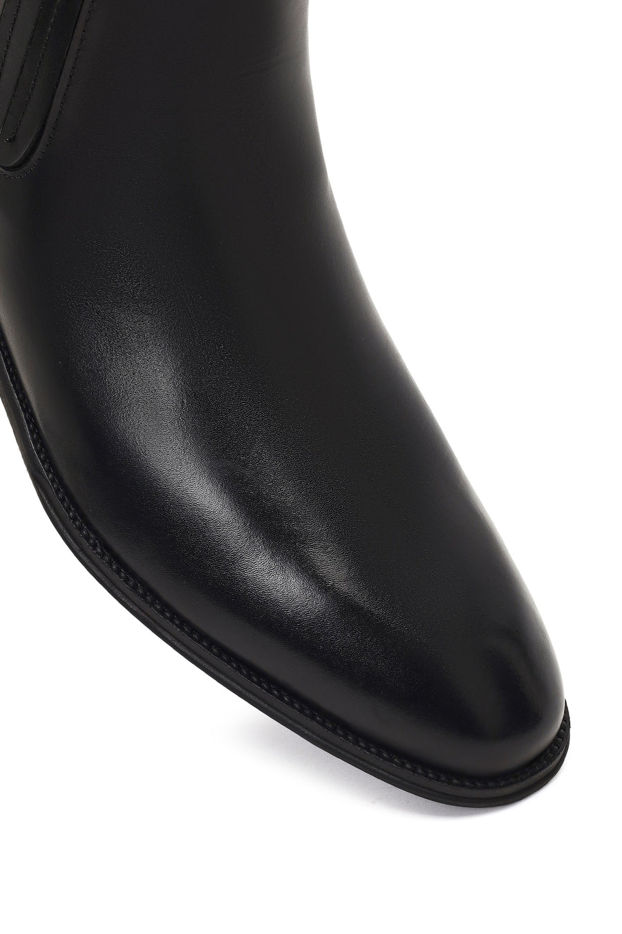 Male Black Leather Chelsea Boots