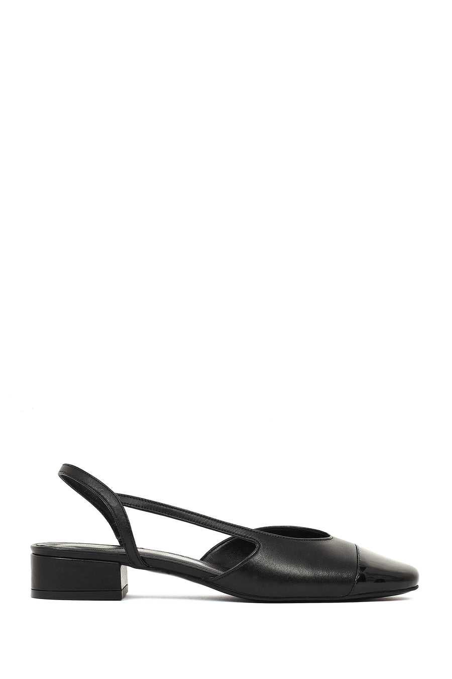Kadın Siyah Arkası Açık Deri Babet 26PFD160718 | Derimod