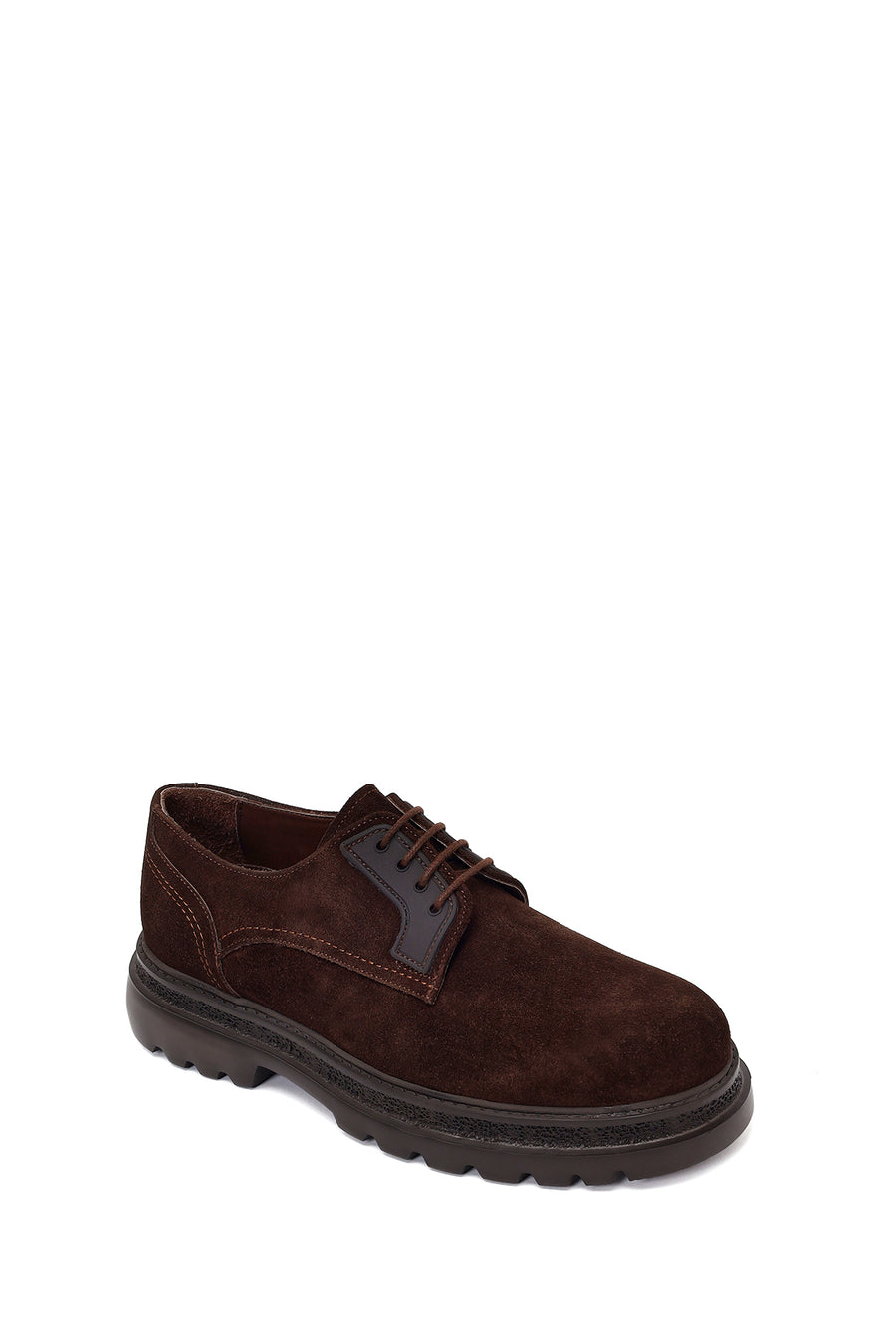 Male Brown Lace-up Suede Casual Shoes
