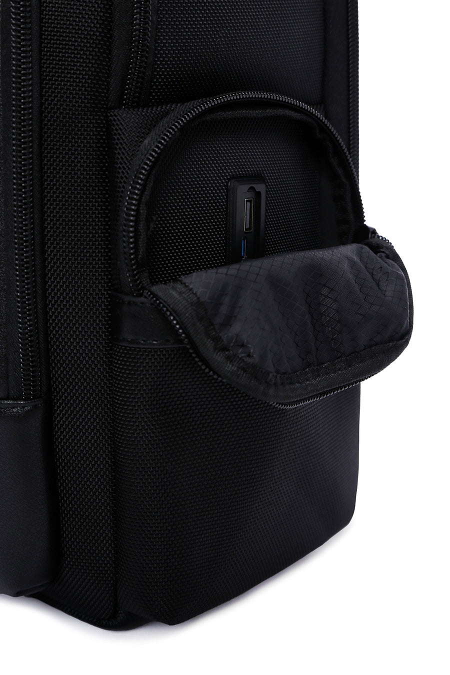 D-Pack Unisex Black Technological Backpack